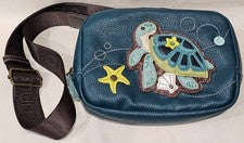 Mini Pack/Bolso Bandolera Chala Turtle & Starfish Ocean Beach, Turquesa, Nuevo