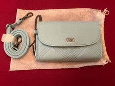 Bolso Bandolera Nuevo Sin Etiquetas Lug Mate Luxe VL Vault con Cubierta Antipolvo Metálica Azul Burbuja