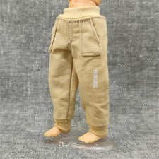 Pantalones informales caqui 1/18 pantalones ropa ajuste figura de acción masculina juguetes corporales 3,75 pulgadas