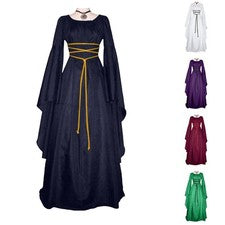 Vestido de mujer de moda medieval elegante estilo gótico para ocasiones especiales