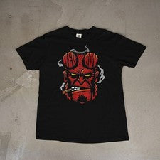Camiseta gráfica retro estilo cómic Hellboy manga corta