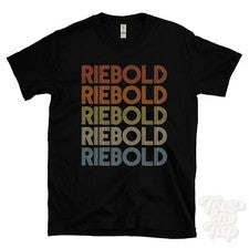 CAMISETA RIEBOLD ESTILO RETRO REPETIDO Hombre y Mujer Novedad Genial Nombre Regalo