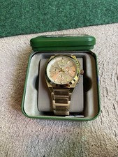 Nuevo Reloj Cronógrafo Fossil Everett Oro FS6119 - NUEVO CON ETIQUETAS En Caja $220 Minorista
