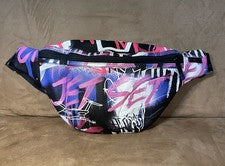 Bandolera Sprayground Shark Edición Limitada Jet Set Estilo Graffiti Riñonera