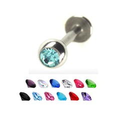 Joyería para piercings en labios de labio de labio de labio de labro de cristal 6-10mm Muchos colores