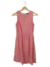 Vestido de verano mujer TESSENTIALS talla S estampado floral rojo viscosa vestido casual
