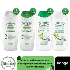 Champú y acondicionador Simple Kind to Hair Gentle Care Pro-Vitamina B5 200 ml/400 ml