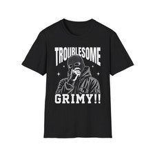 Camiseta sucia con gráfico enmascarado Troublesome Edgy