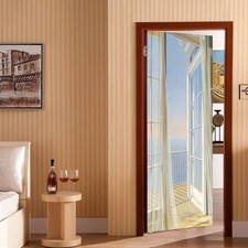 2 Piezas Papel Autoadhesivo Decoración Puerta Mural para Puertas Interiores