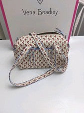 Vera Bradley Original 100 Rachel Ditsy Bolso de Mano/Bolso de Hombro Marfil Floral Nuevo sin Etiquetas