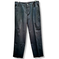 Pantalones de vestir Kenneth Cole New York negros elásticos de algodón preppy para hombre