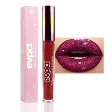 evpct 1 pieza rojo oscuro mate a brillo líquido lápiz labial kit de conjunto, larga duración