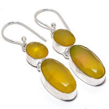 Pendiente de joyería de plata esterlina 925 hecho a mano con piedras...