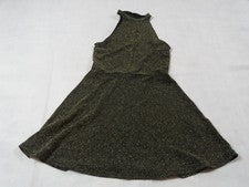 H&M schönes Glitzerstretchkleid schwarz gold Gr. 38 NEU RC1118