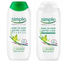 Juego de champú y acondicionador Simple Kind to Hair 2x200 ml • Pro-Vitamina B5 • UK Stoc