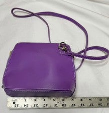 Bolso Bandolera Vera Pelle Para Mujer Cuero Púrpura Italiano Hecho en Italia
