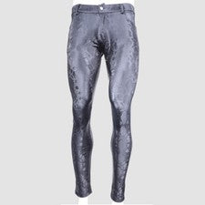 Hombres Piel de Serpiente Imitación Cuero Pantalones Leggings Pantalones Ajustados PU Moda Club