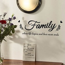 Pegatinas de pared decorativas palabras familiares un toque de creatividad para tu hogar