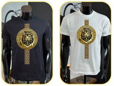 Camisetas de moda gráficas para hombre con logotipo dorado ropa de moda suaves y elegantes