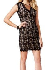 Vestido de encaje negro para mujer INC International Concepts 4