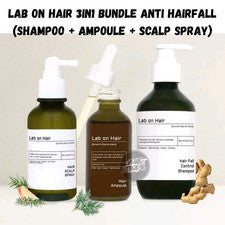 Champú anticaída Lab On Hair + ampolla + spray para cuero cabelludo cuidado del cabello (paquete 3 en 1)