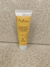 Lavado facial hidratante y exfoliante de manteca de karité cruda hidratante 4 oz incienso