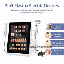 Rodillo de plasma 2 en 1 microcorriente R-F cuidado facial belleza spa máquina estiramiento facial