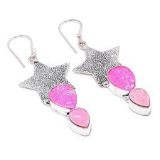 Pendiente de joyería de plata esterlina 925 hecho a mano con piedras...