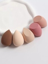 Paquete de 5 esponjas de maquillaje de belleza base licuadora tampón aplicador impecable suave