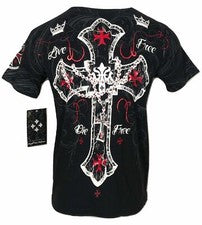 Camiseta para hombre XTREME COUTURE by AFFLICTION GLORIOSA tatuaje motociclista S-5X