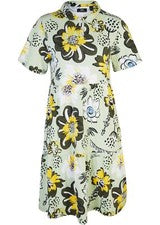 Nuevo Vestido Algodón Cuello Bubi Línea A Talla 36/38 Caña Clara Mujer Vestido