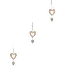 Colgante artesanal de madera para decoración del hogar de 3 piezas