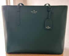 Bolso de Mano Kate Spade Schuyler Mediano en Verde Jade Nuevo sin Etiquetas 11”Hx15.5”Wx6.5”D