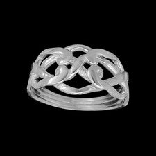 Anillo rompecabezas de plata de ley de 4 piezas