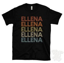 CAMISETA ELENA ESTILO RETRO REPETIDO Hombre y Mujer Novedad Genial Nombre Regalo