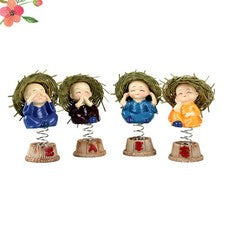 4 Piezas Estatuilla Ornamento de Escritorio Dibujos Animados Hogar Adorno Decorativo