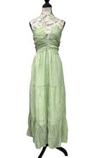 Vestido largo de verano para mujer talla XL verde lima lindo estilo playa moda