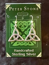 Pendientes triquetra de plata de ley nudo celta piedra de Pedro nuevos