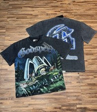 Camiseta Hellstar Hombre Algodón Negro NUEVA S-M-L-XL