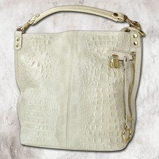 Bolso shopper de mujer Toscanto de cuero beige OTT162SI
