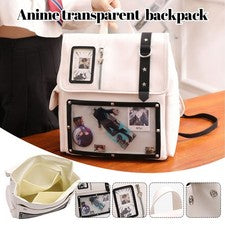 Mujer Ita Bolsos Moda Gran Capacidad Ventana Transparente Muñeca Mostrar Mochila Diaria.