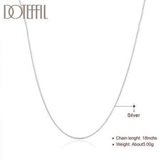 Collar cadena serpiente plata esterlina 925 1,2 mm lote al por mayor hombres mujeres 16-30"