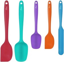 Juego de espátulas de goma de silicona multicolor de grado alimenticio HOTEC utensilios de cocina para