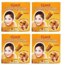 4 x ISME Crema facial herbal cúrcuma Plai Tanaka fórmula de cuidado facial tailandesa 3 g