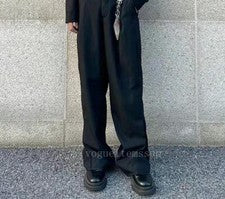 Hombre Bootcut Traje Pantalones Letra Bordado Suelto