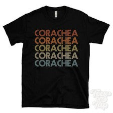 CAMISETA CORACHEA ESTILO RETRO REPETIDO Hombre y Mujer Novedad Genial Nombre Regalo