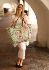 THE MOSHI - BOLSO XXL - SHOPPER - BOLSO DE MANO look por capas - verde colorido