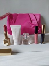 Estee Lauder 6 piezas Set Hermoso Perfume Magnolia, rímel, brillo de labios, bolsa ++ Nuevo