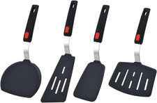 Espátula silicona set 4 utensilios resistentes calor 600F cocina bpa free grandes