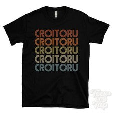 CAMISETA CROITORU ESTILO RETRO REPETIDO Hombre y Mujer Novedad Genial Nombre Regalo